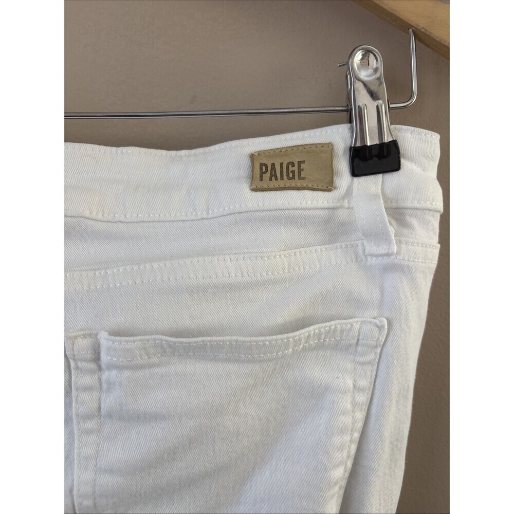 PAIGE Verdugo Ankle Skinny Jeans Women’s 28 Crisp White Mid Rise Denim - Picture 8 of 9